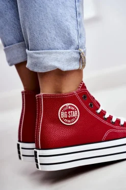 Trampki Damskie Big Star Czerwone GG274014