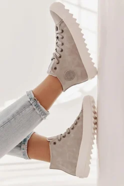 Trampki Damskie Big Star Wysokie Ocieplane Szare EE274114