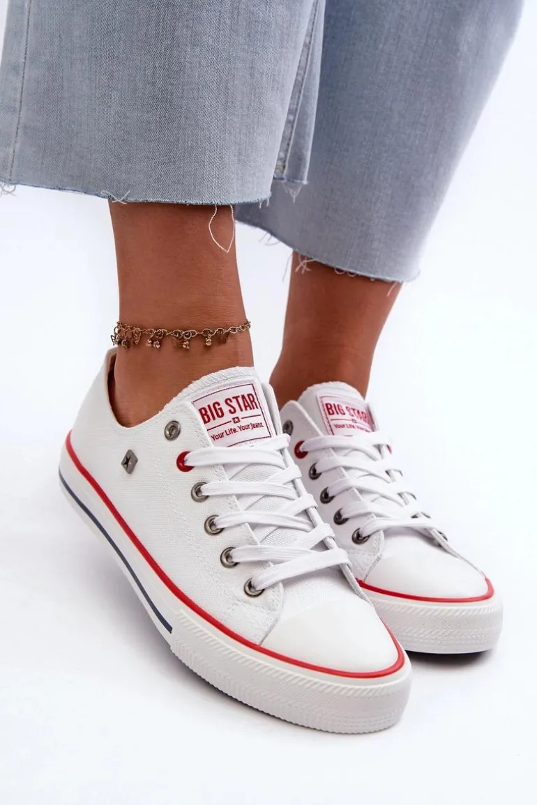 Trampki Damskie Big Star NN274656 HI-POLY SYSTEM Białe