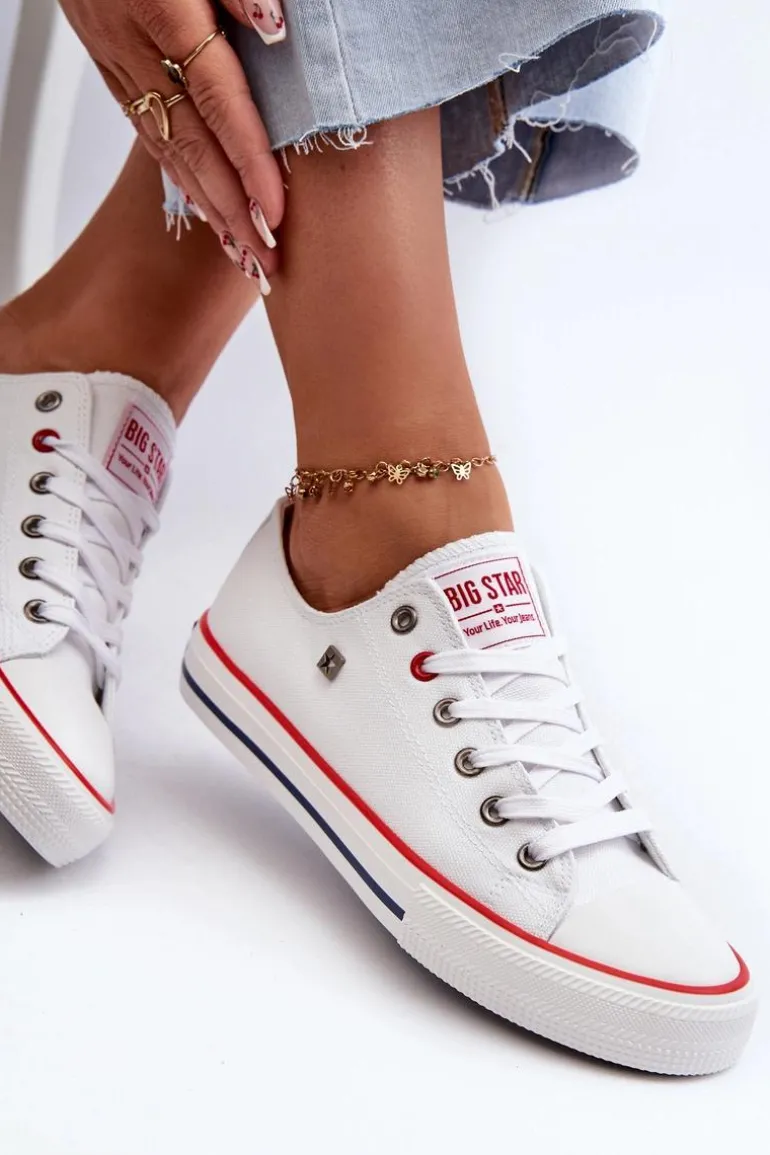 Trampki Damskie Big Star NN274656 HI-POLY SYSTEM Białe