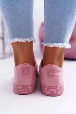 Trampki Damskie Big Star Zamsz Różowe EE274047