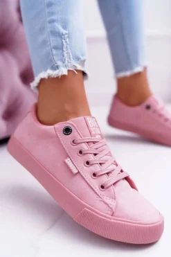Trampki Damskie Big Star Zamsz Różowe EE274047