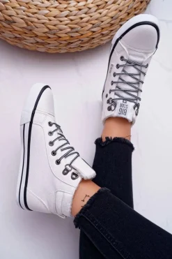 Trampki Damskie Big Star Wysokie Białe Ocieplane EE274411