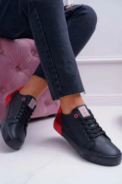 Trampki Damskie Cross Jeans Czarne EE2R4019C