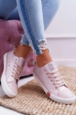 Trampki Damskie Cross Jeans Różowe DD2R4058