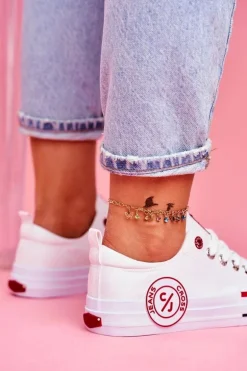 Trampki Damskie Cross Jeans Białe FF2R4072C