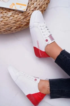 Trampki Damskie Cross Jeans Białe EE2R4016C