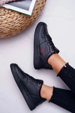 Trampki Damskie Cross Jeans Czarne EE2R4144C