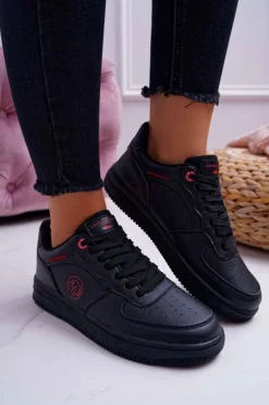 Trampki Damskie Cross Jeans Czarne EE2R4144C