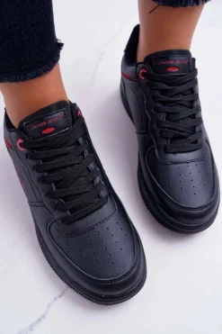 Trampki Damskie Cross Jeans Czarne EE2R4144C