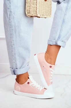 Trampki Damskie Cross Jeans Różowe FF2R4019C