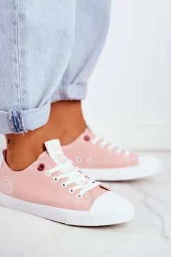 Trampki Damskie Cross Jeans Różowe FF2R4019C