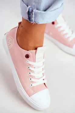 Trampki Damskie Cross Jeans Różowe FF2R4019C