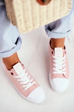 Trampki Damskie Cross Jeans Różowe FF2R4019C