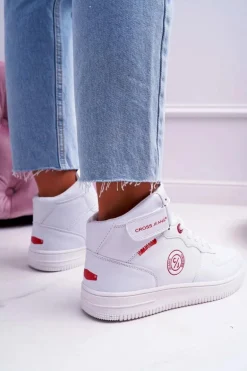 Trampki Damskie Cross Jeans Wysokie Białe EE2R4145C