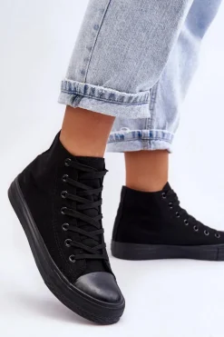 Trampki Damskie Czarne Socerio