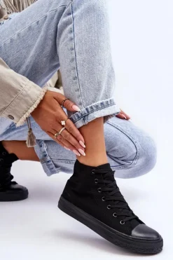 Trampki Damskie Czarne Socerio