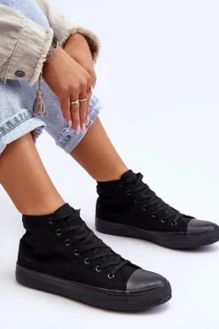 Trampki Damskie Czarne Socerio