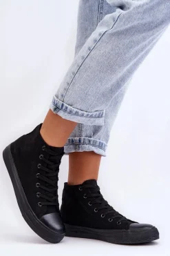 Trampki Damskie Czarne Socerio