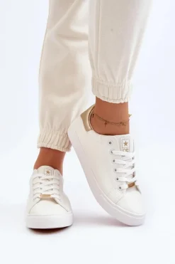 Trampki Damskie Eko Skóra Białe Tiraelle