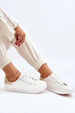 Trampki Damskie Eko Skóra Białe Tiraelle