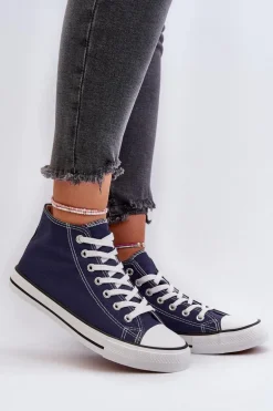 Trampki Damskie Granatowe Socerio