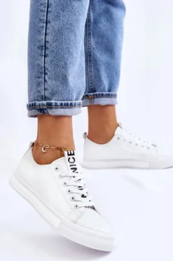 Trampki Damskie Klasyczne Białe Ville