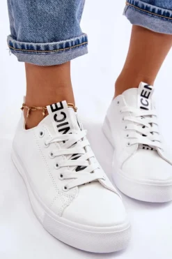 Trampki Damskie Klasyczne Białe Ville