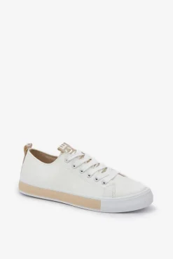 Trampki Damskie Klasyczne Złote Ville