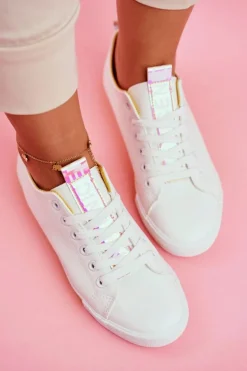 Trampki Damskie Klasyczne Żółte Ville