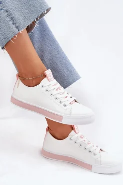 Trampki Damskie Klasyczne Różowe Ville