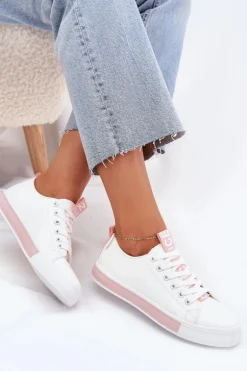 Trampki Damskie Klasyczne Różowe Ville