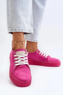 Trampki Damskie MEMORY FOAM SYSTEM BIG STAR NN276004 Fuksja