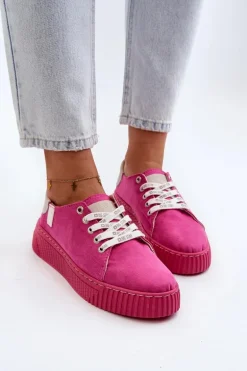 Trampki Damskie MEMORY FOAM SYSTEM BIG STAR NN276004 Fuksja