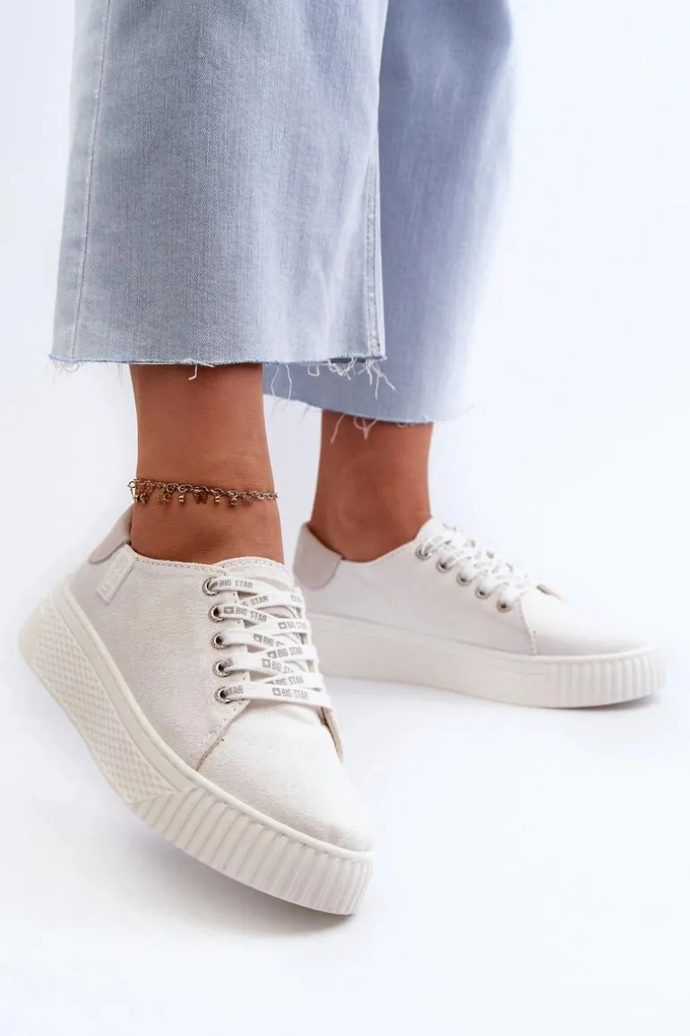 Trampki Damskie MEMORY FOAM SYSTEM BIG STAR NN276001 Białe