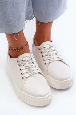 Trampki Damskie MEMORY FOAM SYSTEM BIG STAR NN276001 Białe