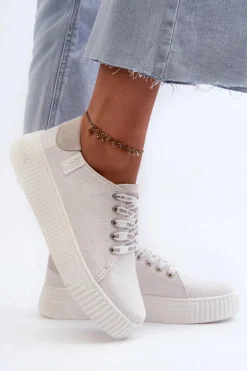 Trampki Damskie MEMORY FOAM SYSTEM BIG STAR NN276001 Białe