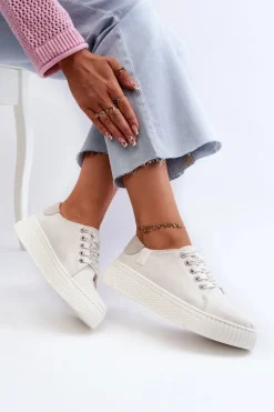 Trampki Damskie MEMORY FOAM SYSTEM BIG STAR NN276001 Białe