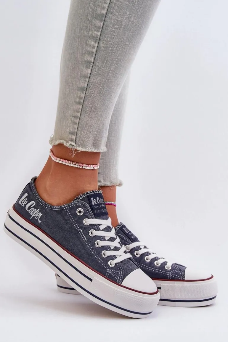 Trampki Damskie Na Grubej Podeszwie Lee Cooper LCW-24-31-2220 Granatowe