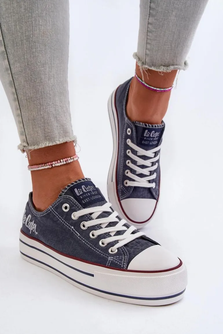 Trampki Damskie Na Grubej Podeszwie Lee Cooper LCW-24-31-2220 Granatowe