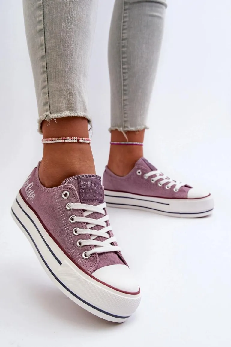 Trampki Damskie Na Grubej Podeszwie Lee Cooper LCW-24-31-2219 Fioletowe