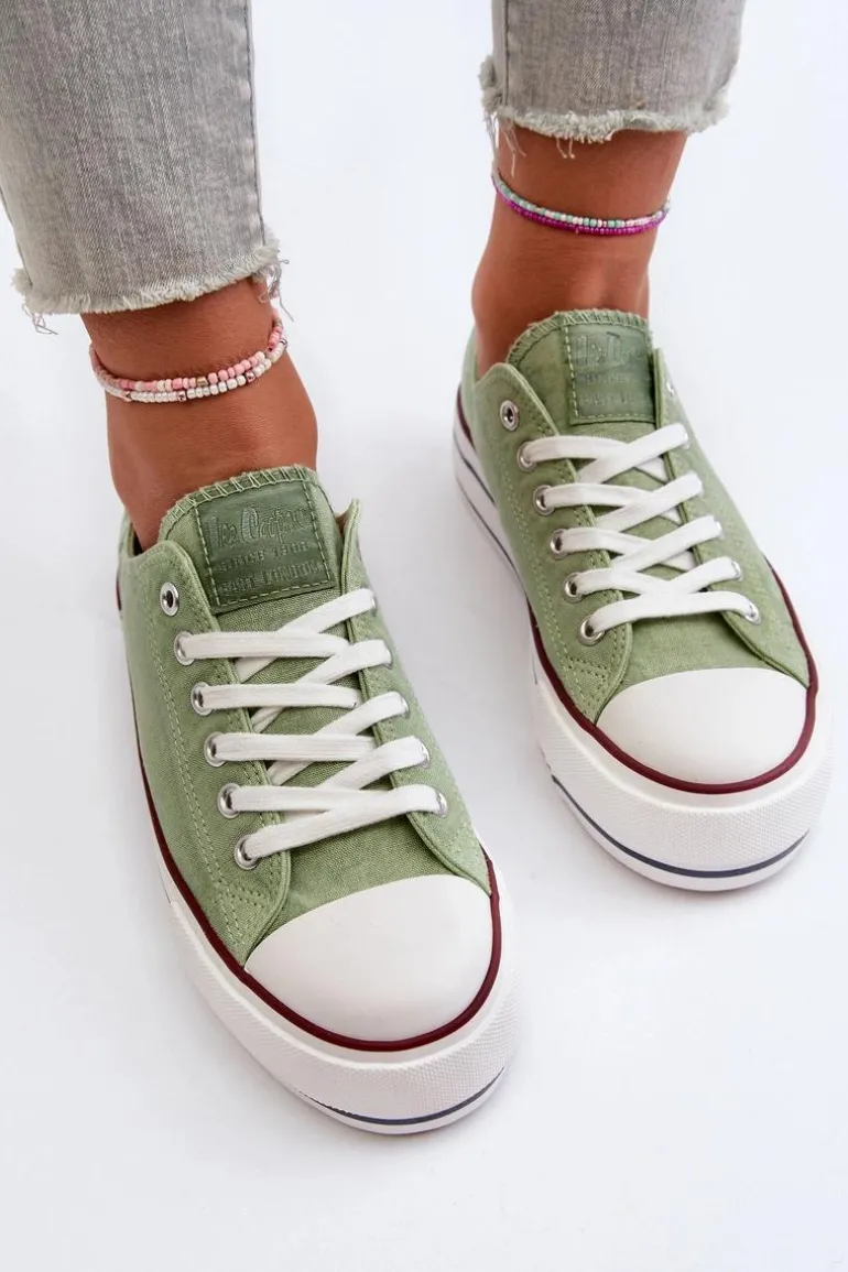 Trampki Damskie Na Grubej Podeszwie Lee Cooper LCW-24-31-2217 Zielone