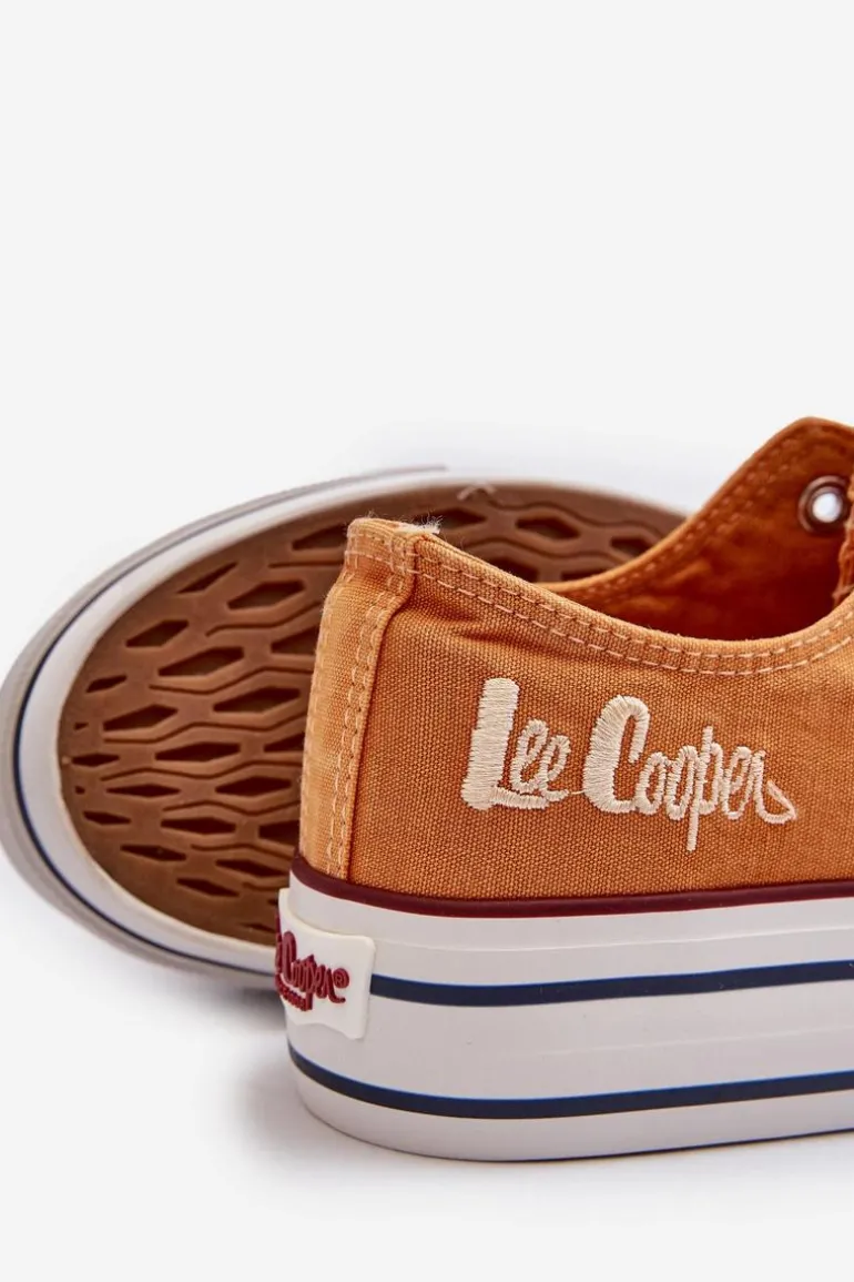 Trampki Damskie Na Grubej Podeszwie Lee Cooper LCW-24-31-2216 Pomarańczowe