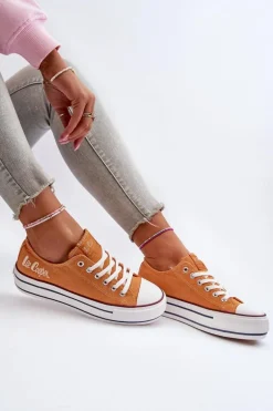Trampki Damskie Na Grubej Podeszwie Lee Cooper LCW-24-31-2216 Pomarańczowe