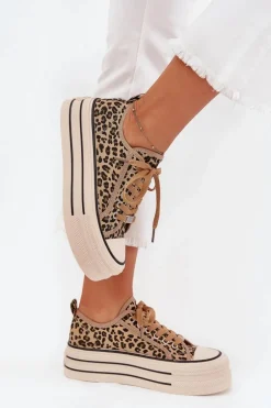 Trampki Damskie Na Masywnej Platformie Panterka Marinae