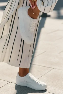 Trampki Damskie Na Platformie Big Star RR274337 Białe