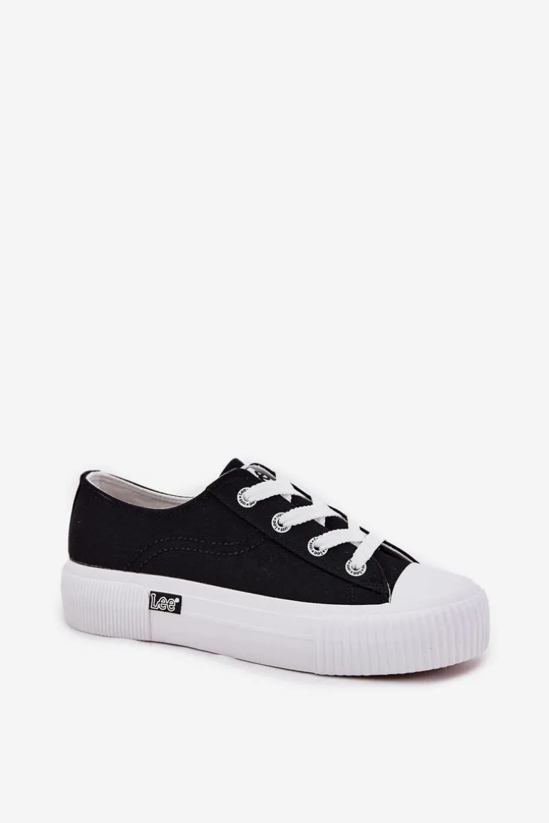 Trampki Damskie Na Platformie LEE ISLA C WOMEN LOW 50251001 Czarne