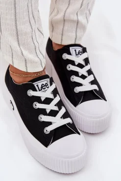 Trampki Damskie Na Platformie LEE ISLA C WOMEN LOW 50251001 Czarne
