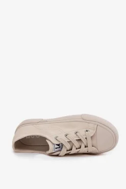 Trampki Damskie Na Platformie LEE ISLA C WOMEN LOW 50253001.35E Beżowe