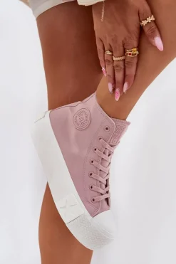 Trampki Damskie Na Platformie Big Star RR274739 Różowe